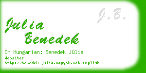julia benedek business card